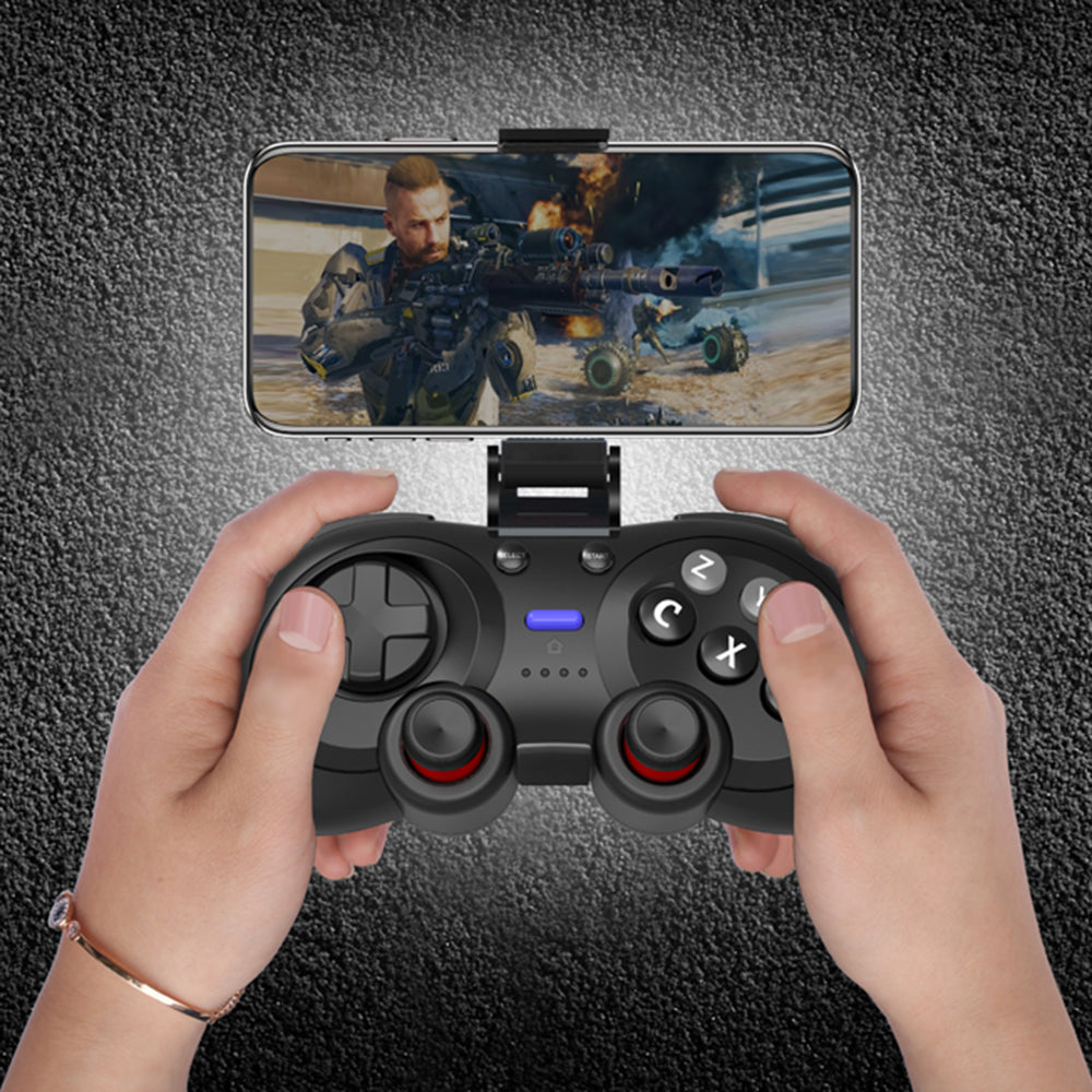 8726 Wireless Gamepad Bluetooth 5.0 / 2.4G Dual Mode Controller with Telescopic Phone Bracket for Nintendo Switch / iOS / Android 8726 Wireless Gamepad Bluetooth 5.0 / 2.4G Dual Mode Controller with Telescopic Phone Bracket for Nintendo Switch / iOS / Android